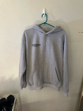 Comfort Logo Gray Crewneck Hoodie for Men